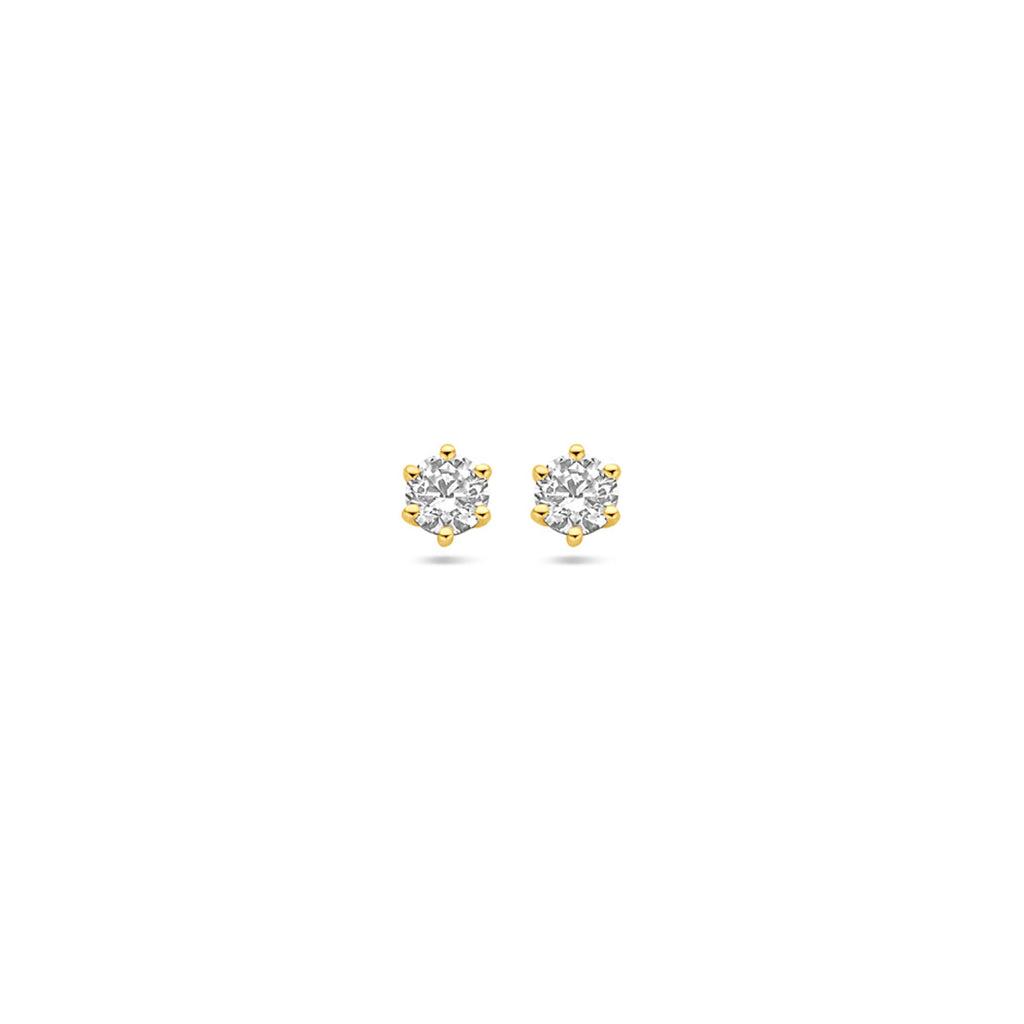 Oorstekers - goud zirkonia