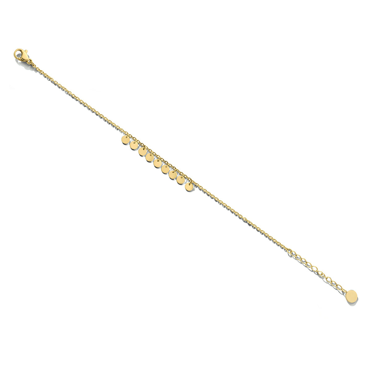 Armband rondjes 16 + 3 cm ion plating