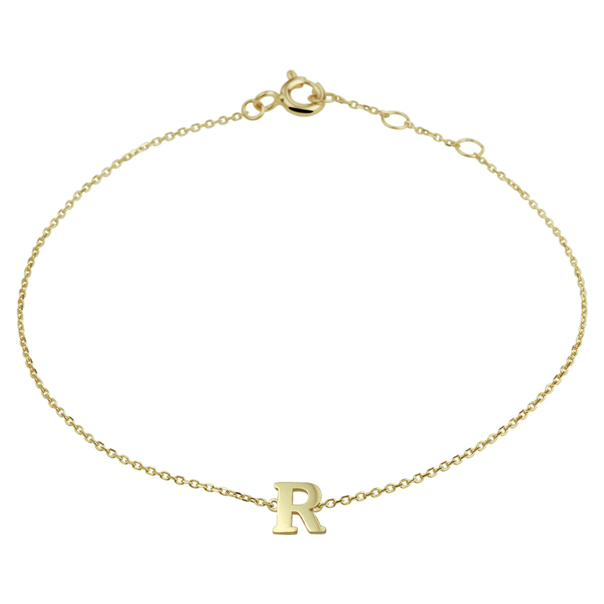 Armband letter 16.5 - 17.5 - 18.5 cm