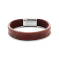 Armband leer donkerbruin 12.5 mm