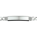 Graveerarmband figaro plaat 8 mm 20 cm