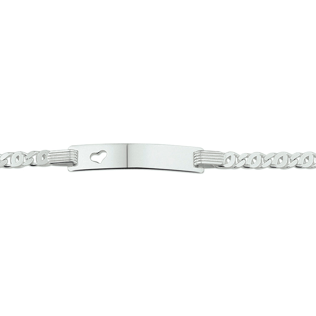 Graveerarmband hart plaat 5.0 mm