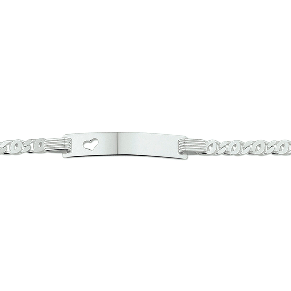 Graveerarmband hart plaat 5.0 mm