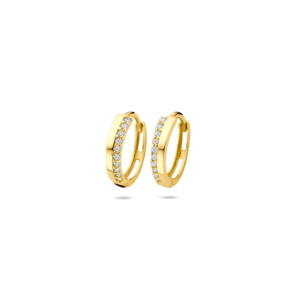 Klapoorringen zirkonia 2.5 x 12 mm