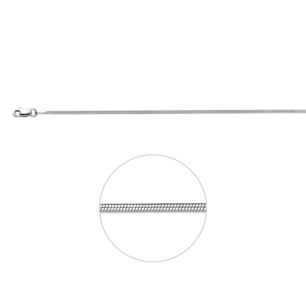 COLLIER ZILVER SLANG 45CM