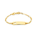 Graveerarmband figaro hart plaat 5.0 mm
