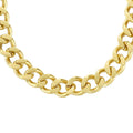 Collier geslepen gourmette 8.0 mm 42 + 3 cm ion plating met groot springslot