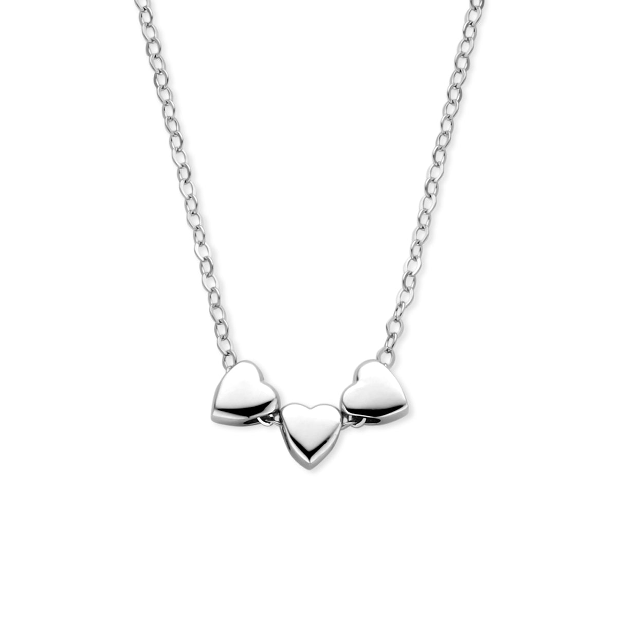 Collier 3 hartjes 41 + 4 cm