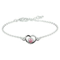 Armband hart en zirkonia 13 - 15 cm