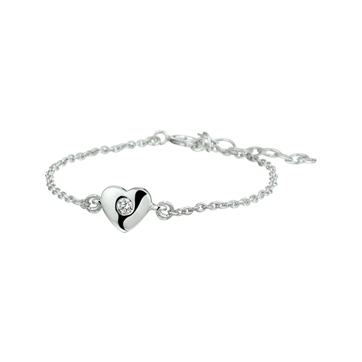 Armband hart dames 16cm