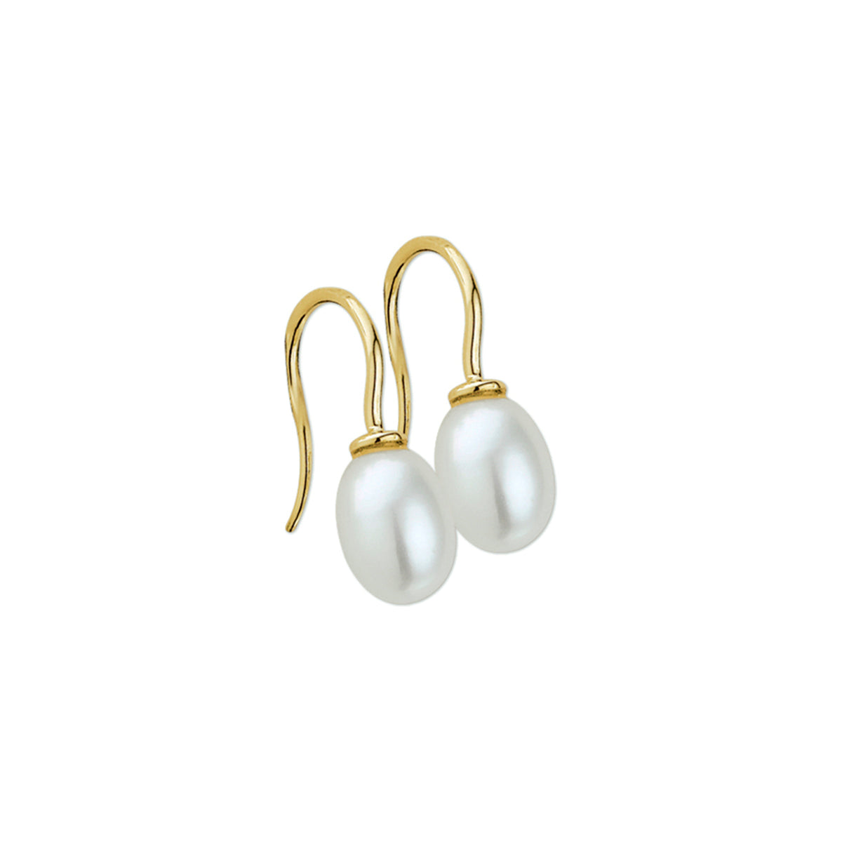 Oorhangers - goud parel