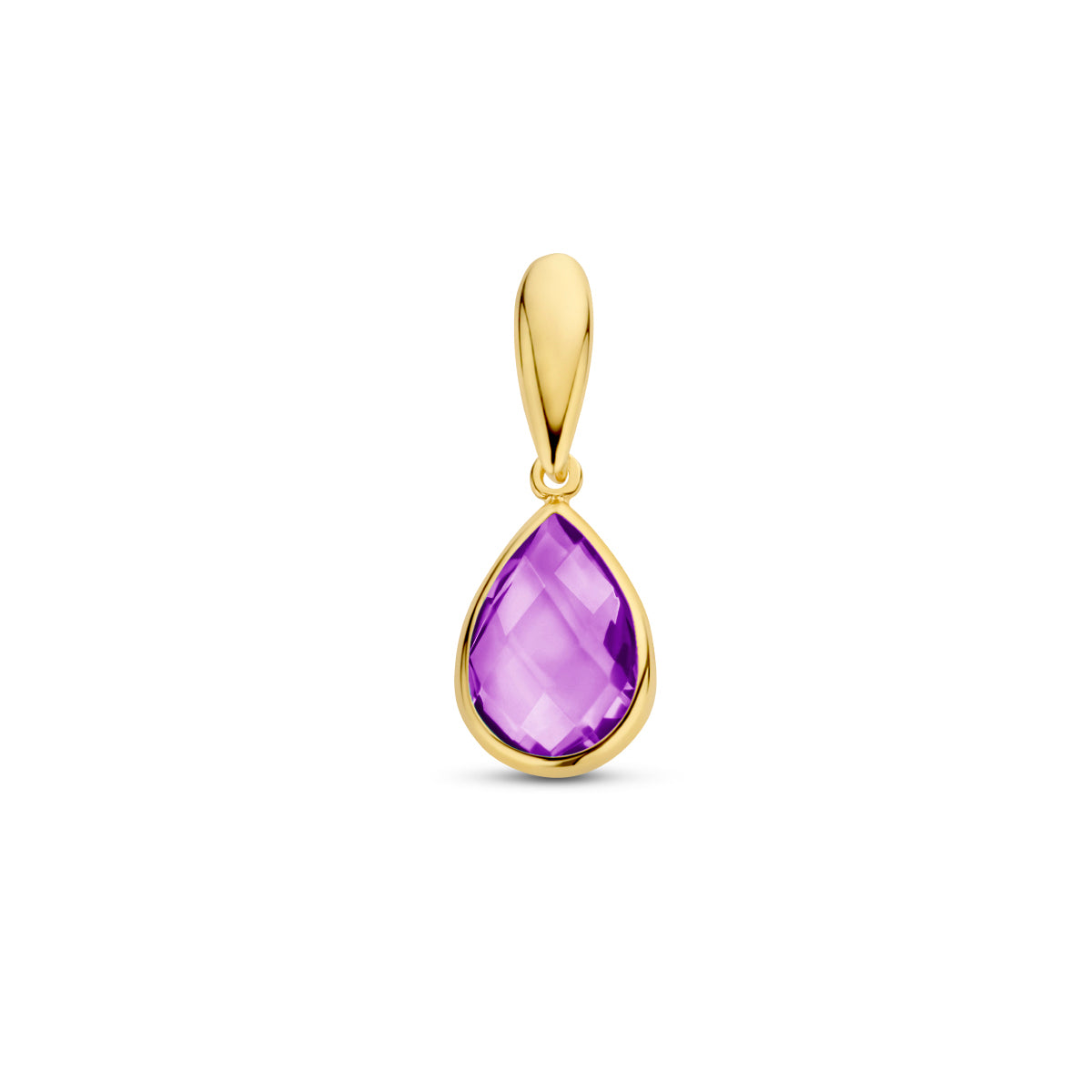 Hanger met amethyst - 7.5mm - 20mm - geelgoud - 4017171