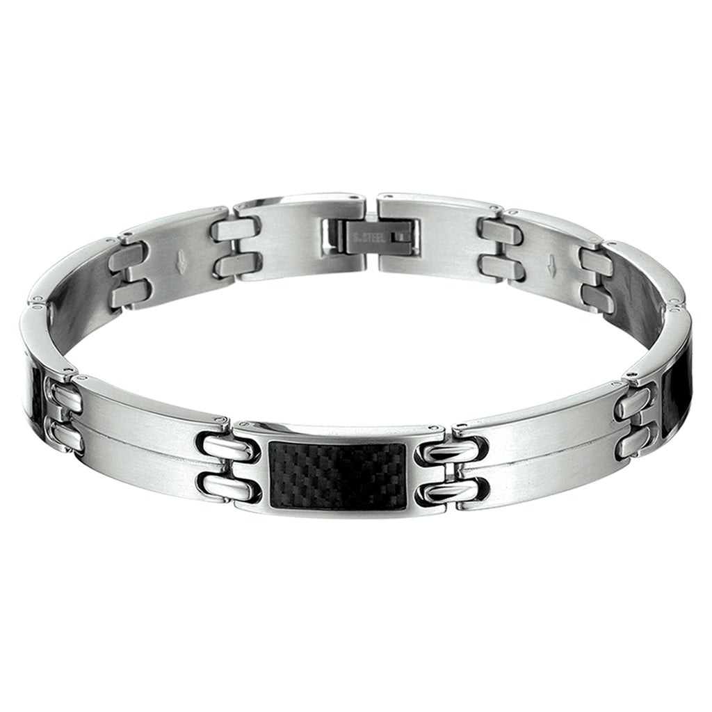 Armband carbon poli/mat 9 mm 22 cm