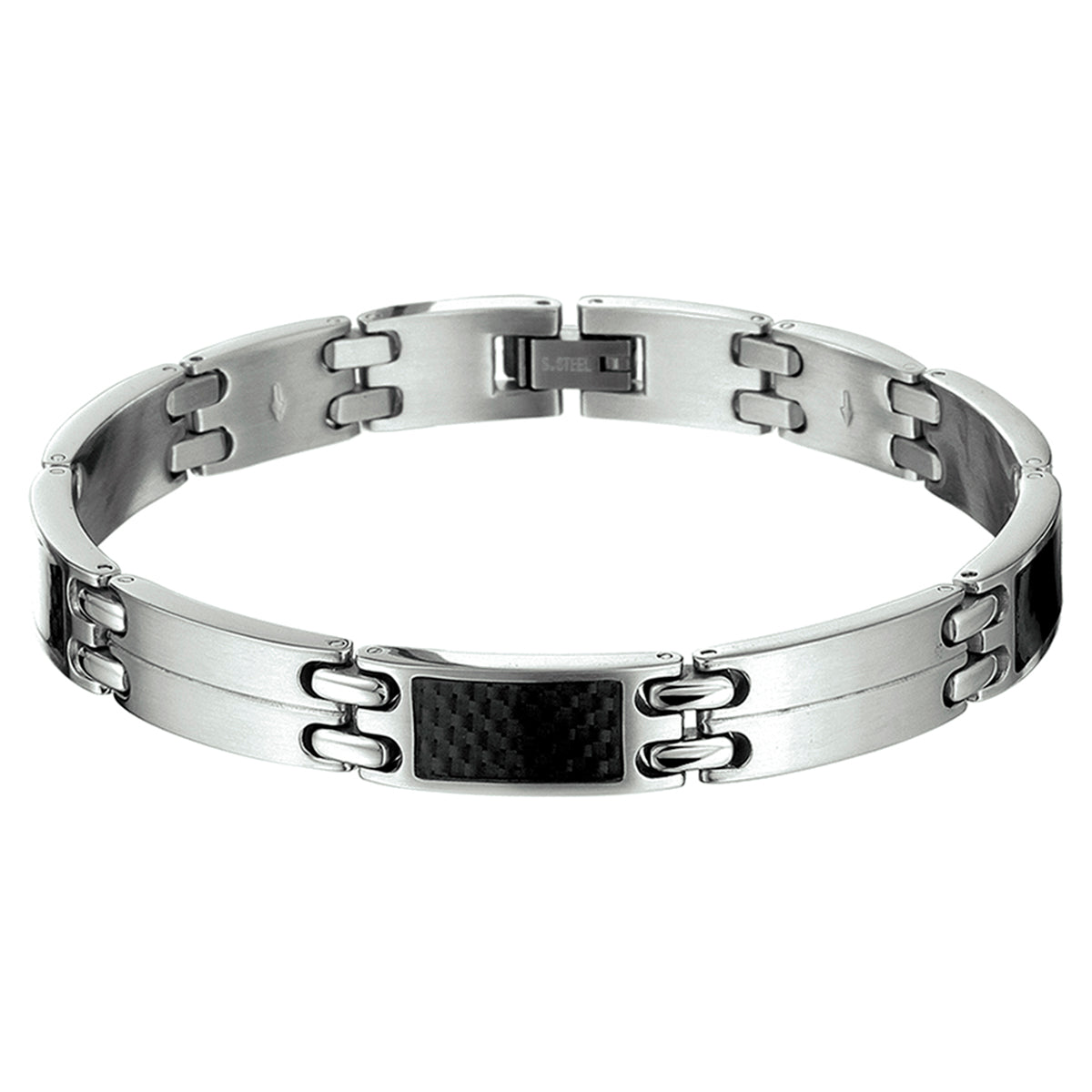 Armband carbon poli/mat 9 mm 22 cm