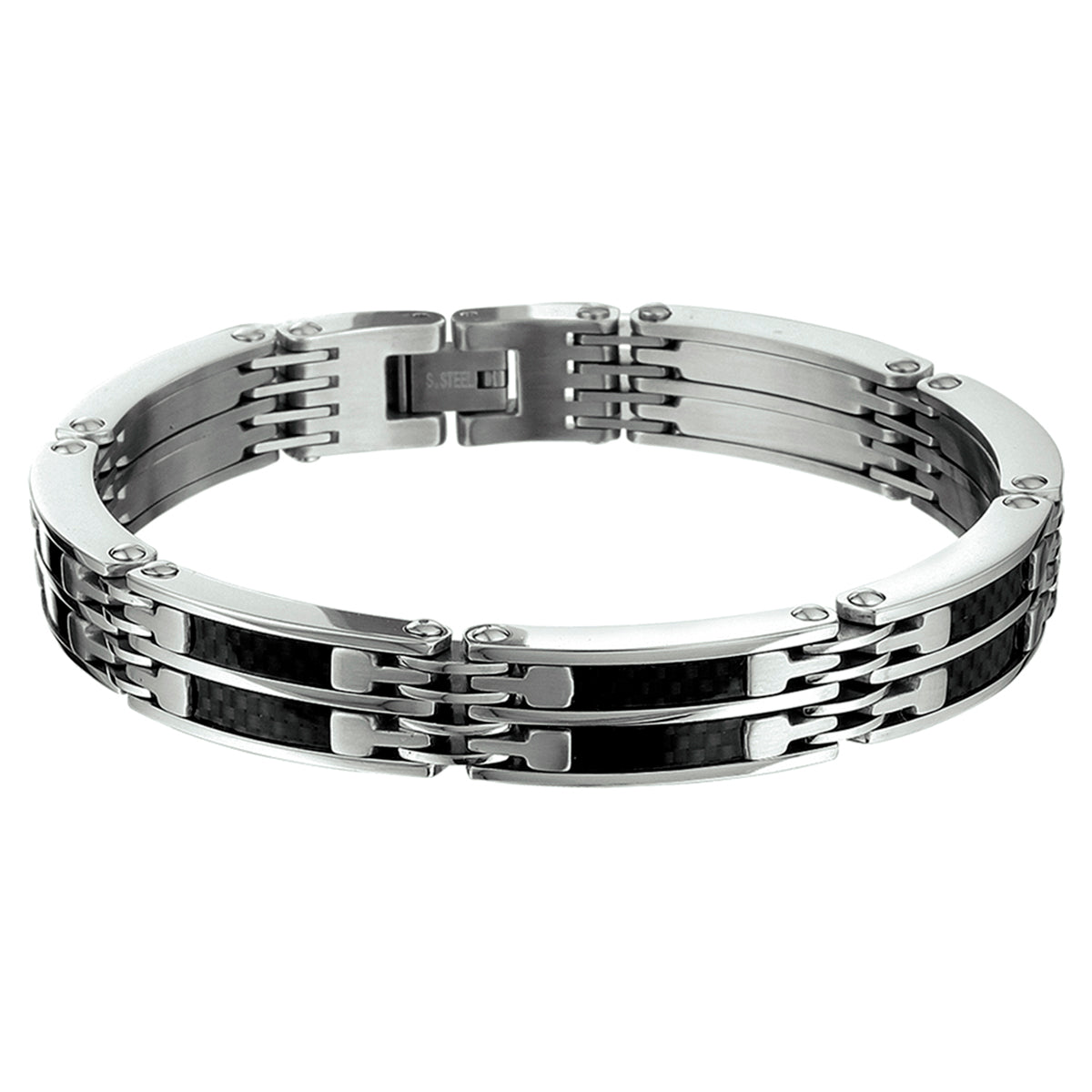 Armband - staal carbon