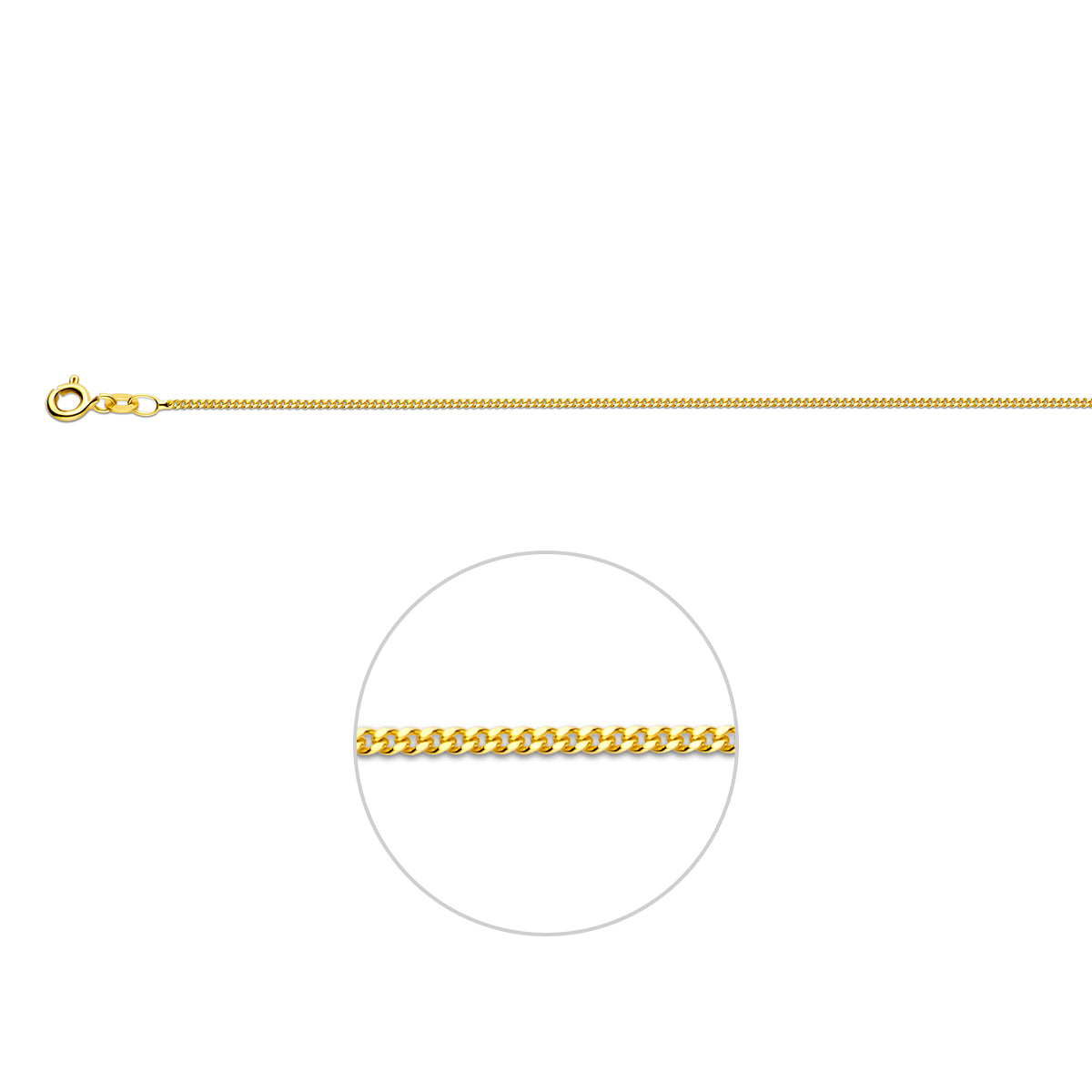 Collier gourmette 4-zijdes geslepen 1.2 mm