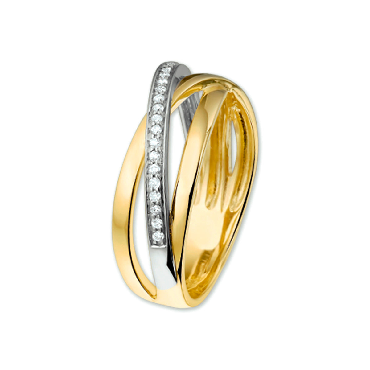 Ring diamant 0.10ct h si