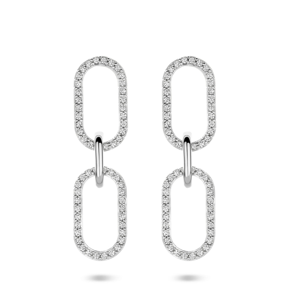 Zilver gerhodineerd oorhangers