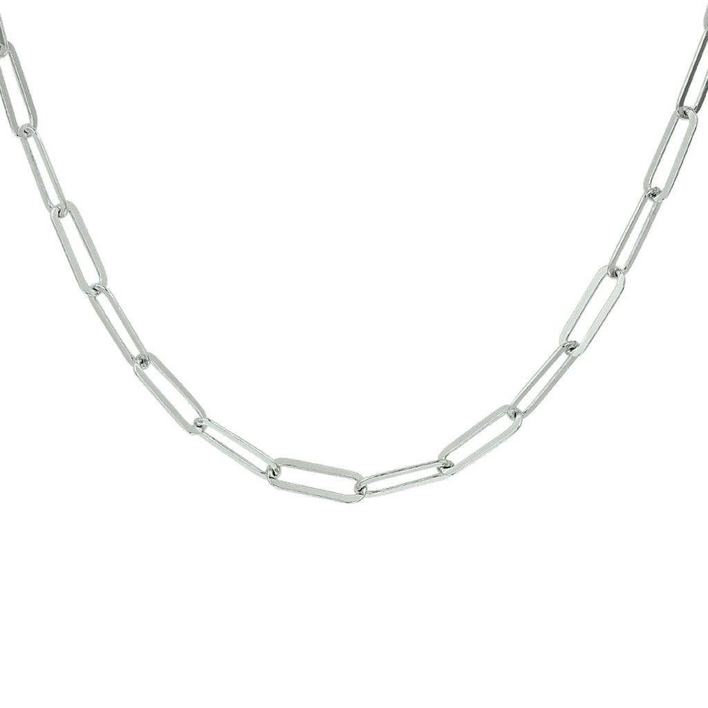 Collier paperclip platte buis 3.8 mm 41 + 4 cm
