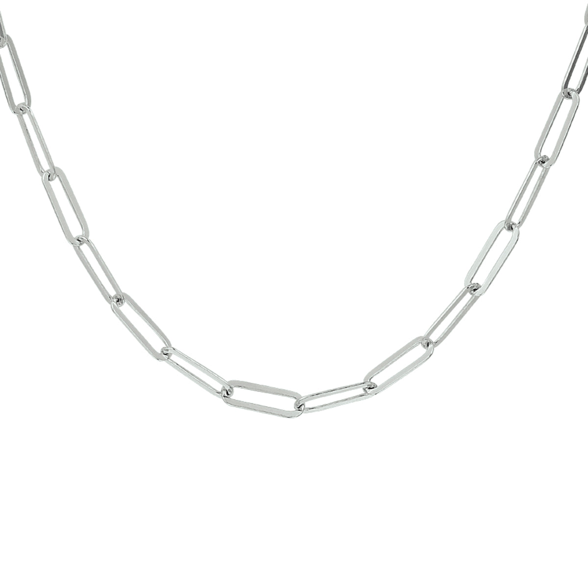 Collier paperclip platte buis 3.8 mm 41 + 4 cm