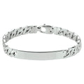 Graveerarmband gourmette plaat 8 mm