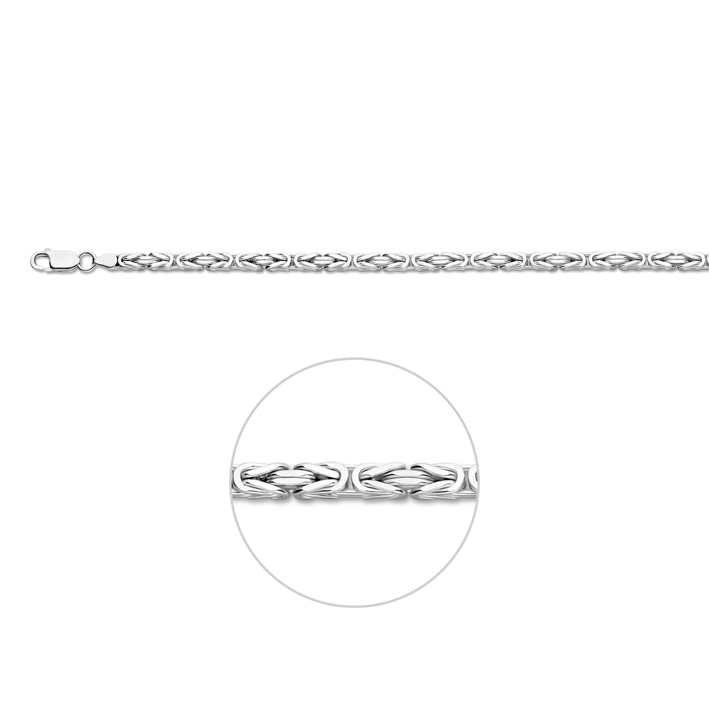 Armband KA1002052 | 21 cm Zilver Koningsschakel 4 mm