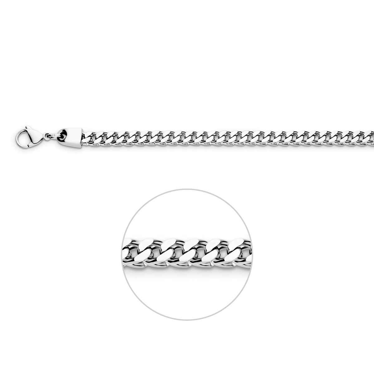 Gourmette poli/mat 6.0 mm