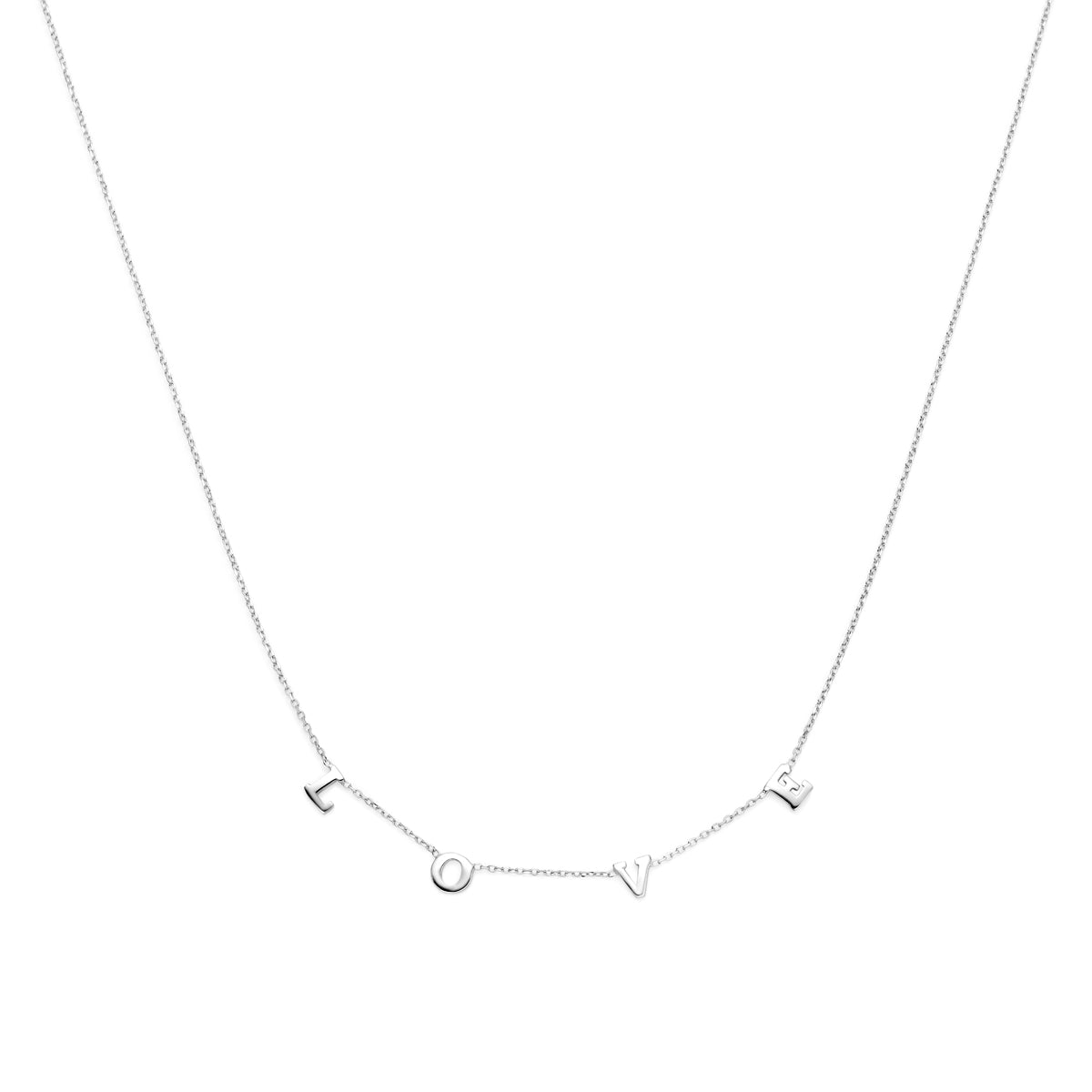 Zilver gerhodineerd colliers met hangers