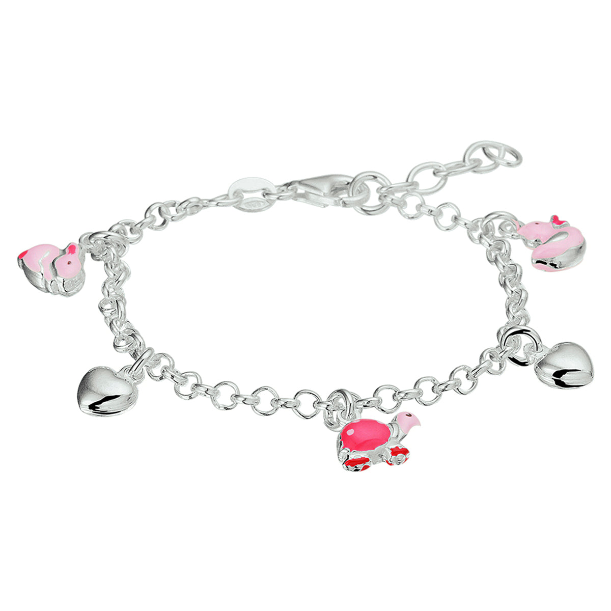 Armband hart en dieren 13 + 2 cm