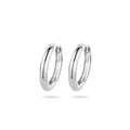Zilver gerhodineerd klap oorringen (scharnier)