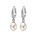 oorhangers parel en zirkonia brisur haak 29 mm