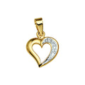 Hanger hart diamant 0.018 ct.