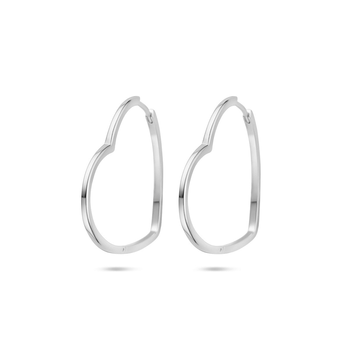 Klapoorringen hartjes 2 mm