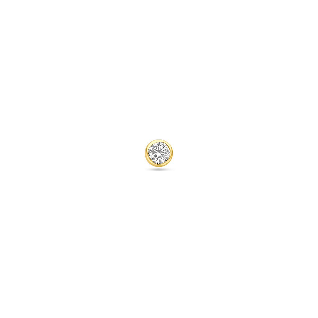 Geelgoud piercings schroefdraad
