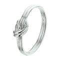 Zilver ring gerhodineerd knoop