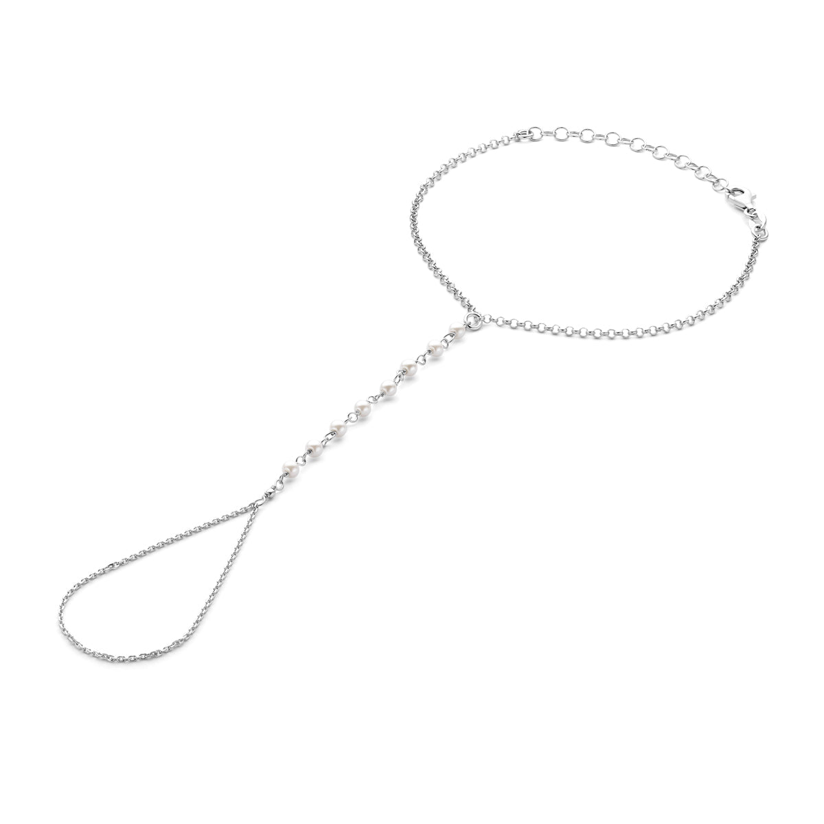 Hand chain Zilver gerhodineerd