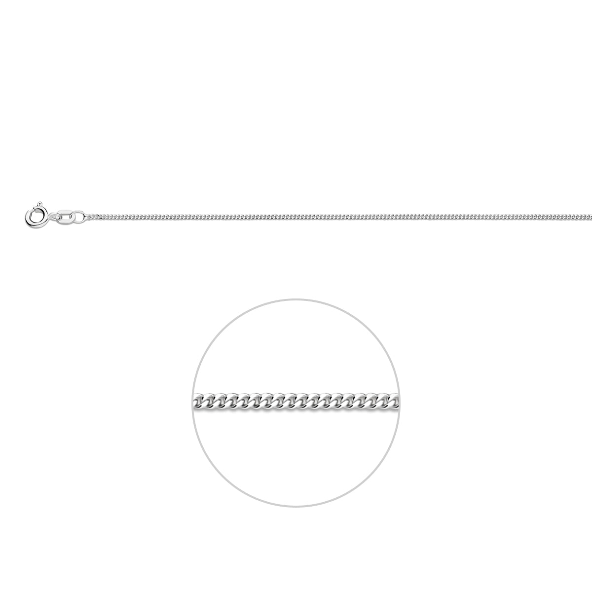 Collier gourmet schakel - zilver