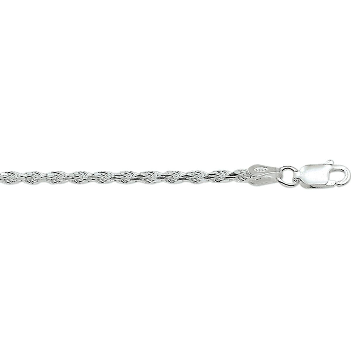 Collier koord gediamanteerd 2.8 mm 19 cm