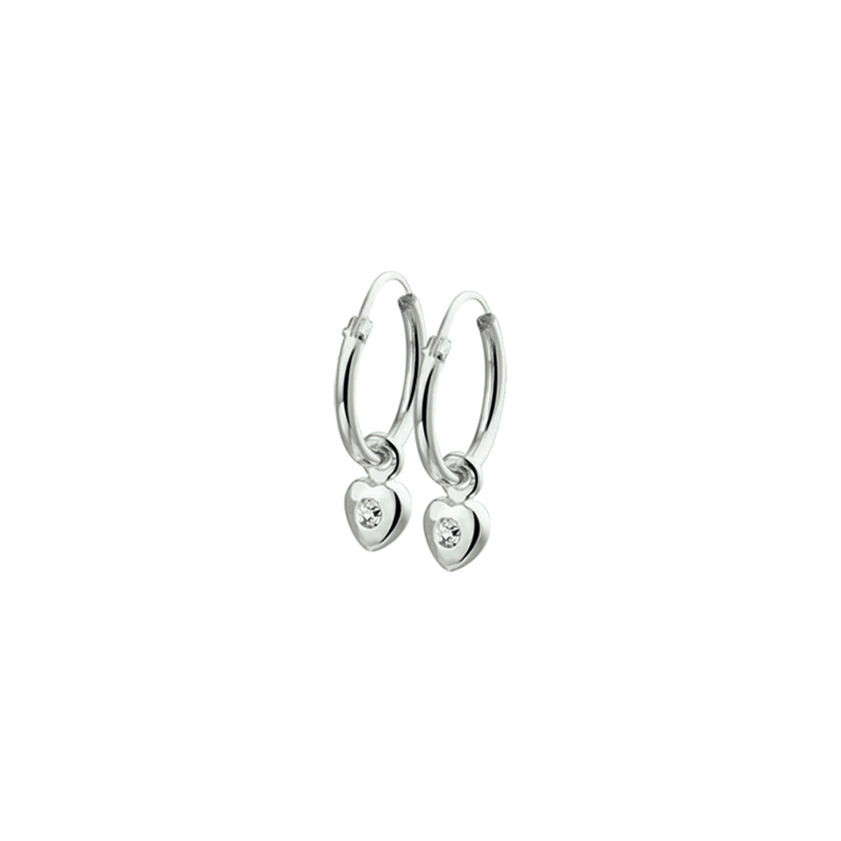 Oorringhangers hart strass