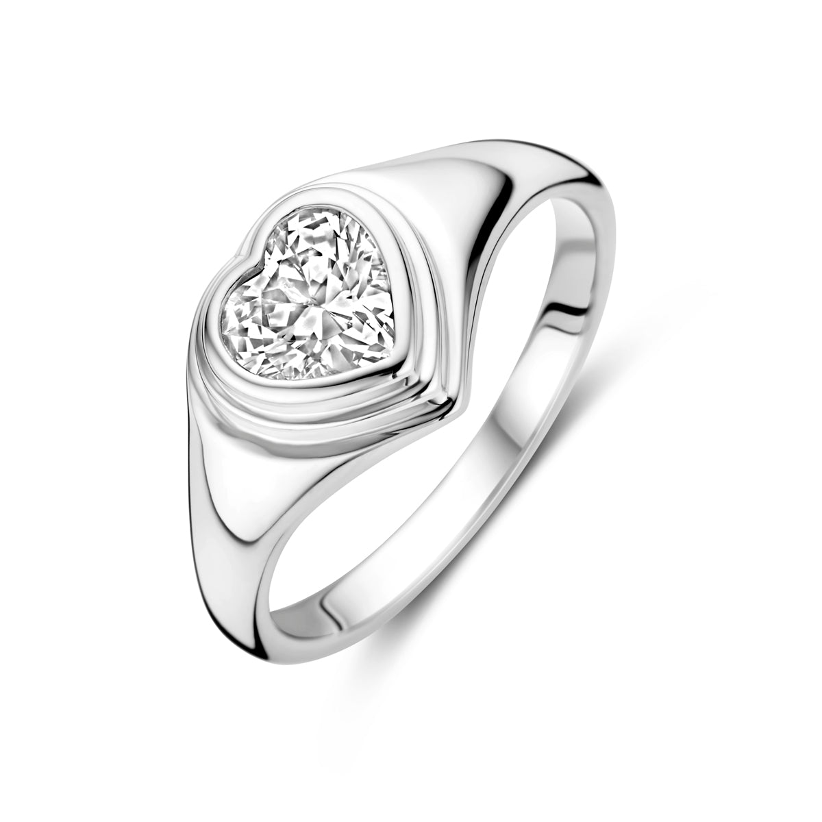 Ring hartje zirkonia