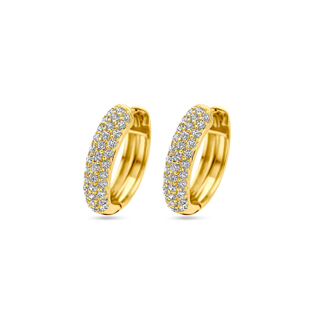 Klapoorringen zirkonia 15.5 mm 1 micron
