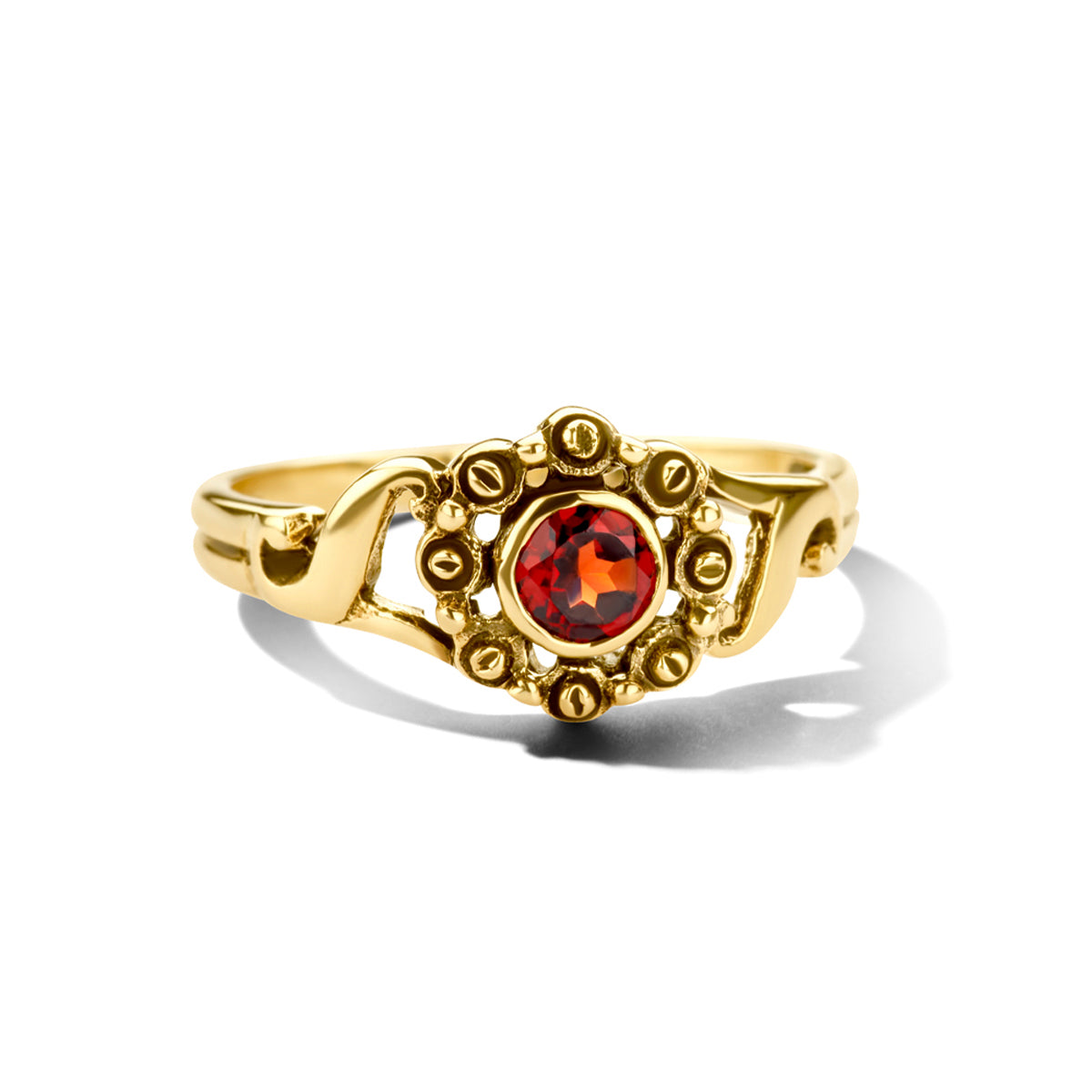 Vintage ring granaat