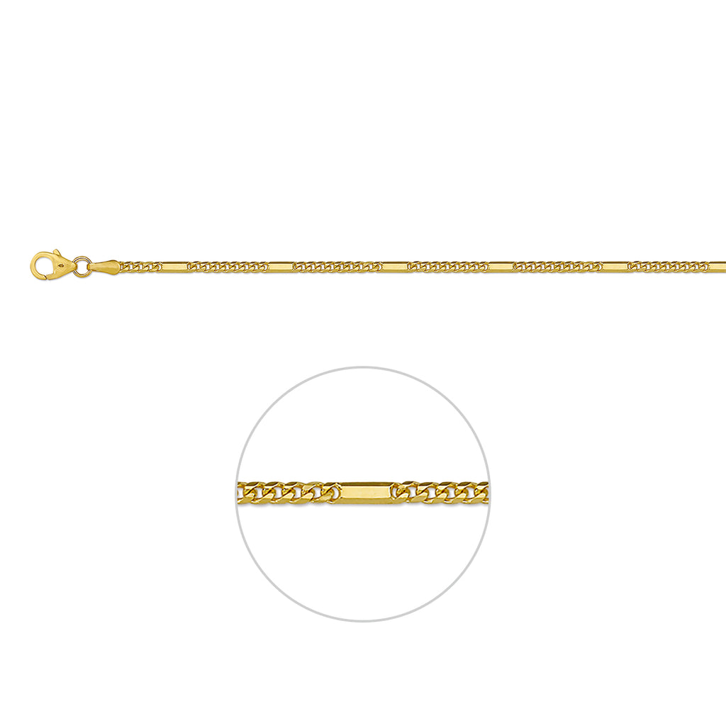 Armband gourmette met tussenstuk 2.0 mm