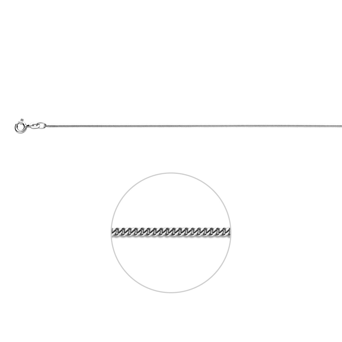 Collier gourmette 4-zijdes geslepen 0.8 mm