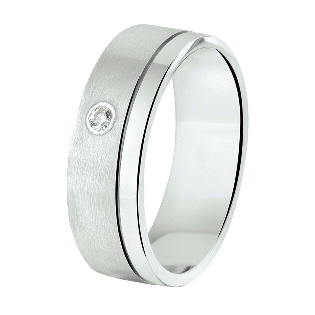 Ring a203 - 6 mm - met cz