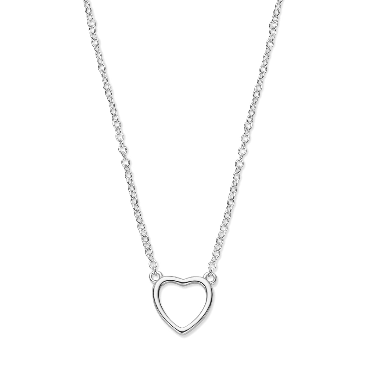 Collier Zilver Open Hart 41-45cm