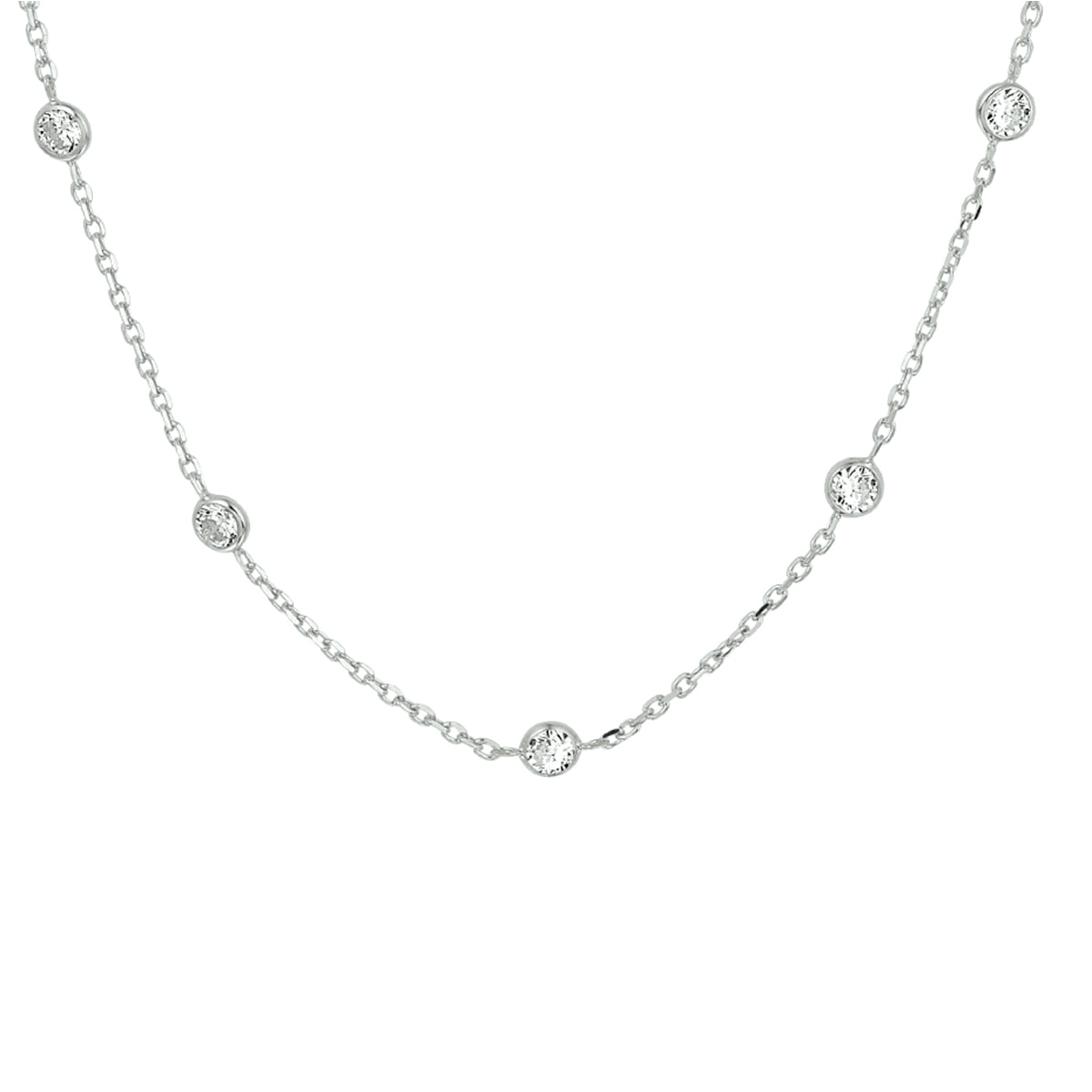 Collier zirkonia 40 + 4 cm