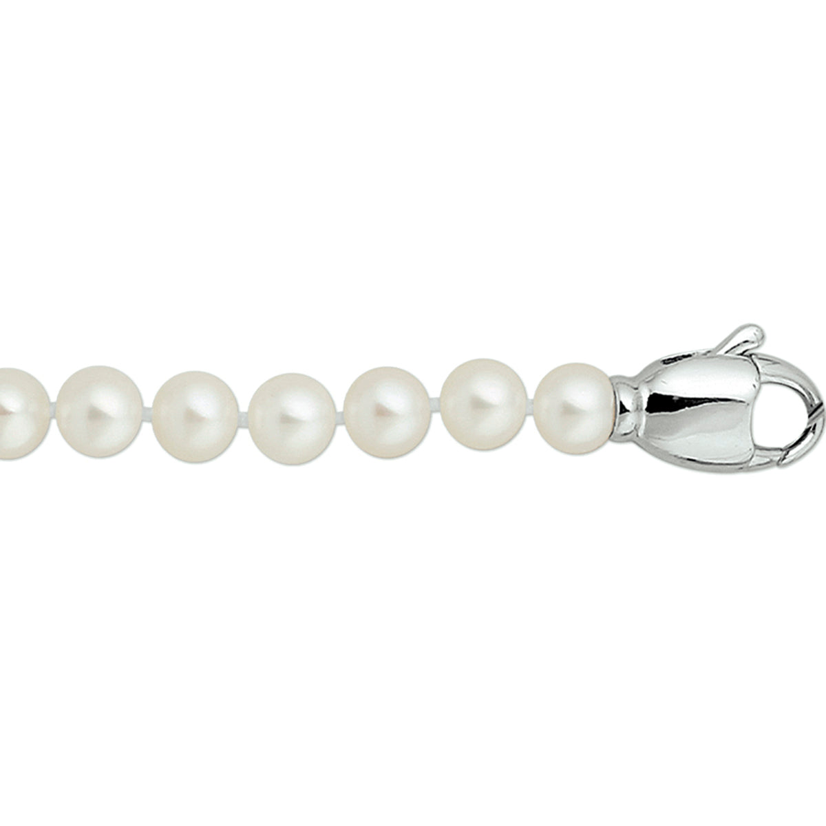 Armband - zilver parel