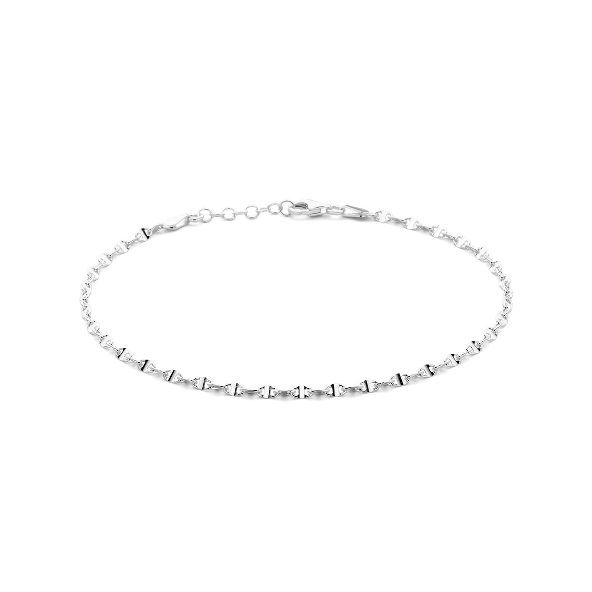 Enkelbandje koffieboon 2.8 mm 24 cm