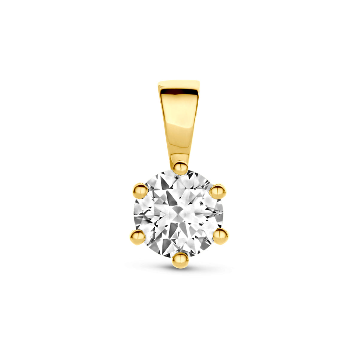 Hanger - goud zirkonia